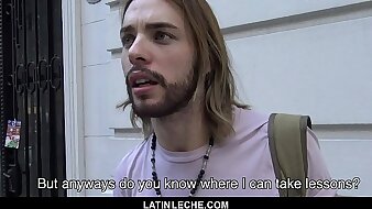 LatinLeche - Latino Kurt Cobain Lookalike Fucks A Horny Cameraman For Cash